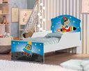 Ver imagem 4 de Cama Infantil Espacial Astronauta Foguete Proteção Lateral Colchão Incluso