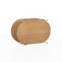 Ver imagem 5 de Mesa Lateral Cantik para Sala Pés em Metal 79,5cm x 49,5cm Mel Escuro Dourado  Casavee