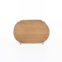 Ver imagem 4 de Mesa Lateral Cantik para Sala Pés em Metal 79,5cm x 49,5cm Mel Escuro Dourado  Casavee