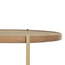 Ver imagem 6 de Mesa Lateral Cantik para Sala Pés em Metal 79,5cm x 49,5cm Mel Escuro Dourado  Casavee