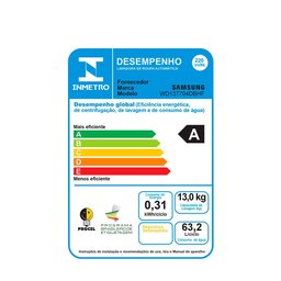Lava e Seca Samsung 13 Kg Smart Digital Inverter - Wd13t - 13