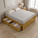 Ver imagem 6 de Cama Casal Queen Base Box Madeira Maciça com 4 Gavetas 160cm Líbano B07 Mel - Lyam Decor