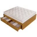 Ver imagem 3 de Cama Casal Queen Base Box Madeira Maciça com 4 Gavetas 160cm Líbano B07 Mel - Lyam Decor