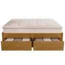 Ver imagem 4 de Cama Casal Queen Base Box Madeira Maciça com 4 Gavetas 160cm Líbano B07 Mel - Lyam Decor