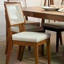 Ver imagem 2 de Conjunto de Jantar Mesa com Vidro Bennett 6 Cadeiras Saga - Natural C/ Cru