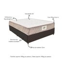 Ver imagem 3 de Base Box Cama Casal com Colchão (138x59x188) Gazin Cr35222 Natural/marrom