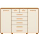 Ver imagem 3 de Cômoda Sapateira 2 Portas 7 Gavetas com Chave Riviera A04 Cinamomo Off White - Lyam Decor