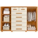 Ver imagem 2 de Cômoda Sapateira 2 Portas 7 Gavetas com Chave Riviera A04 Cinamomo Off White - Lyam Decor
