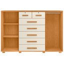 Ver mais imagens de Cômoda Sapateira 2 Portas 7 Gavetas com Chave Riviera A04 Cinamomo Off White - Lyam Decor