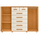 Ver imagem 4 de Cômoda Sapateira 2 Portas 7 Gavetas com Chave Riviera A04 Cinamomo Off White - Lyam Decor