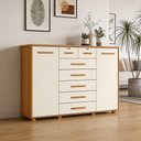 Ver imagem 6 de Cômoda Sapateira 2 Portas 7 Gavetas com Chave Riviera A04 Cinamomo Off White - Lyam Decor