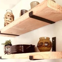 Suporte para Prateleira 25cm Mão Francesa Reforçada em L Aço Carbono Preto Evidence Dimec - 4