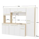 Ver imagem 4 de Cozinha Aura Completa Modulada 15mm Torre Quente Paneleiro - Dubai/branco