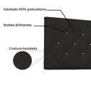 Ver imagem 3 de Cabeceira Painel Tânia Solteiro 90cm Corino Marrom