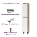 Ver imagem 4 de Paneleiro Torre Cozinha 2 Portas 40 - Módulo Cozinha Mel - Luciane 1315:Branco