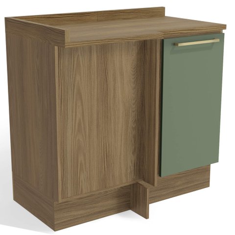 Armário de Cozinha Balcão de Canto 1 Porta 52x98cm com Tampo M625 Botanic Kappesberg