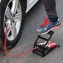 Ver imagem 3 de Bomba Ar Dupla Alta Pressão Manômetro Compressor Pedal Inflador Encher Bola Boia Colchão Inflável