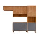 Ver imagem 2 de Cozinha Modulada 4 Peças com Torre Quente para Forno ou Microondas Divina Marrom/Cinamomo/Titânio