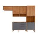 Ver imagem 2 de Cozinha Modulada 4 Peças com Torre Quente para Forno ou Microondas Divina Cinamomo/Titânio