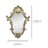 Espelho Decorativo Provençal Dourado - 5
