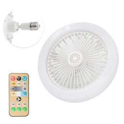 Ventilador de Teto Led Luzes Integradas com Controle Remoto 36w Branco - 3