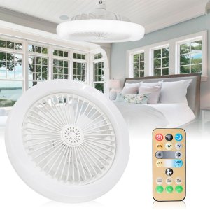 Ventilador de Teto Led Luzes Integradas com Controle Remoto 36w Branco