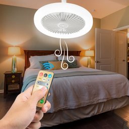 Ventilador de Teto Led Luzes Integradas com Controle Remoto 36w Branco - 4