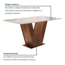 Ver imagem 5 de Conjunto Mesa de Jantar 4 Cadeiras 120cm com Tampo de Vidro