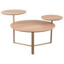 Ver imagem 3 de Mesa de Centro para Sala de Estar 3 em 1 Pés Metálicos Dari A03 Hanover Dourado - Lyam Decor
