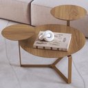 Ver imagem 2 de Mesa de Centro para Sala de Estar 3 em 1 Pés Metálicos Dari A03 Hanover Dourado - Lyam Decor