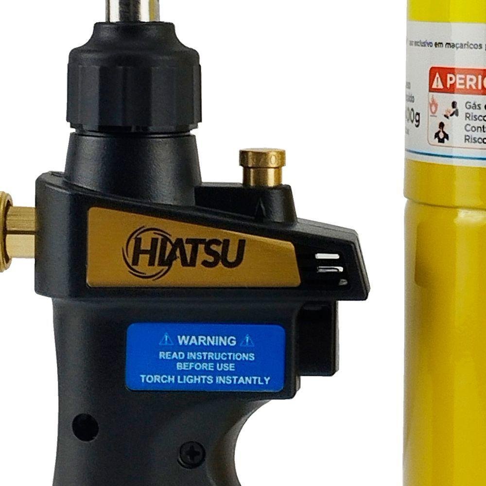 Kit Maçarico Turbo Hand Torch Hiatsu Jh-6st com Acendimento Automático + Gás Mapp para Maçarico - 9