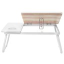 Ver imagem 3 de Suporte para Notebook Mesa Dobrável Branca em Madeira