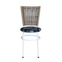 Ver imagem 4 de 2 Cadeiras Branca para Cozinha Hawai Avelã Assento Floral Cor:floral Preto