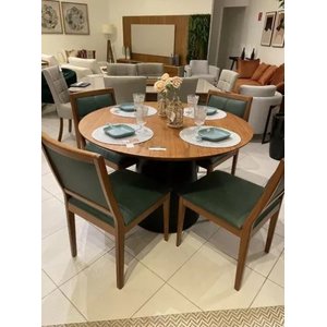 Mesa de Jantar Cone Base Preta e Tampo Lâminado 100cm ****somente a Mesa sem As Cadeiras*****
