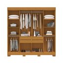 Ver imagem 3 de Guarda-Roupa Casal Hanna 8 Portas 4 Gavetas 100% MDF Cinamomo - ACP Móveis
