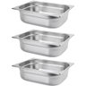 3 Cubas Gastronômicas Inox 6,41l 1/2 Restaurante Buffet Rechaud Gourmet Mix - 1