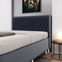 Ver imagem 1 de Cabeceira Bellatrix 160 Queen A-019 Couro Artificial Azul Aradecor
