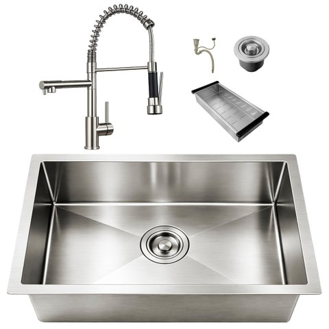 Kit Cuba Gourmet 60x40 Inox 304 Prata Escovada Torneira Gourmet 2 Saídas Cozinha