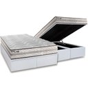Ver imagem 1 de Cama Box Baú King: Colchão Espuma D33 Paropas Pasquale Plus + Base Crc Linhão White (193x203)