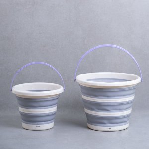 Kit lavanderia 2 baldes dobráveis de plástico 5L/10L Simplo