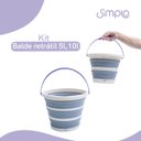 Ver imagem 2 de Kit lavanderia 2 baldes dobráveis de plástico 5L/10L Simplo
