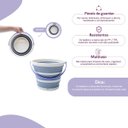 Ver imagem 3 de Kit lavanderia 2 baldes dobráveis de plástico 5L/10L Simplo