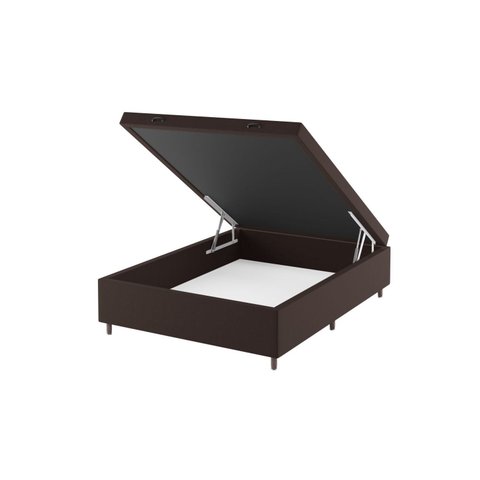 Base Box Baú Lions 35cm 1,88m 1,38m Marrom Viero