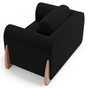 Ver imagem 6 de Kit Poltrona e Sofá Bloom 180cm 02 Lugares com Pés de Madeira Bouclê Preto - Desk Design
