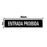 Combo 6 Placas De Sinalização Entrada Proibida 30x7 Acesso - A-419 F9e - 2