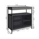 Ver imagem 5 de Armário Gabinete Banheiro 80cm P1038 Preto/grafite sem Cuba
