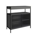 Ver imagem 2 de Armário Gabinete Banheiro 80cm P1038 Preto/grafite sem Cuba