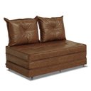 Ver imagem 1 de Pufe Cama Dobrável 130cm Casal C/2 Almof. Cheias Linha Super