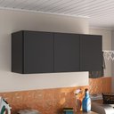 Ver imagem 2 de Armário de Lavanderia Aéreo Multiuso 3 Portas Multimóveis Mp5041 Preto