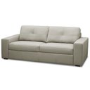 Ver imagem 3 de Sofá 3 Lugares para Sala de Estar Living 205cm Vienne L06 Couro Cinza Claro - Lyam Decor